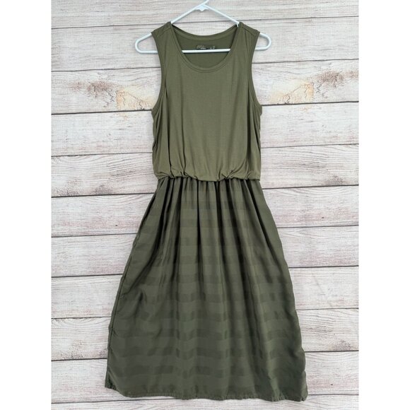 prAna Perry Midi Tank Dress Women's Size Small Green Sleeveless Scoop Neck - Picture 1 of 11